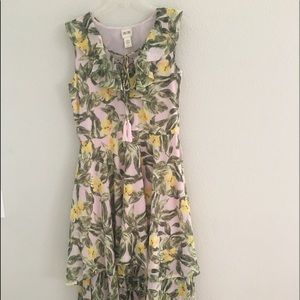 sand & spirit Spring Ruffle Floral  High Low Dress